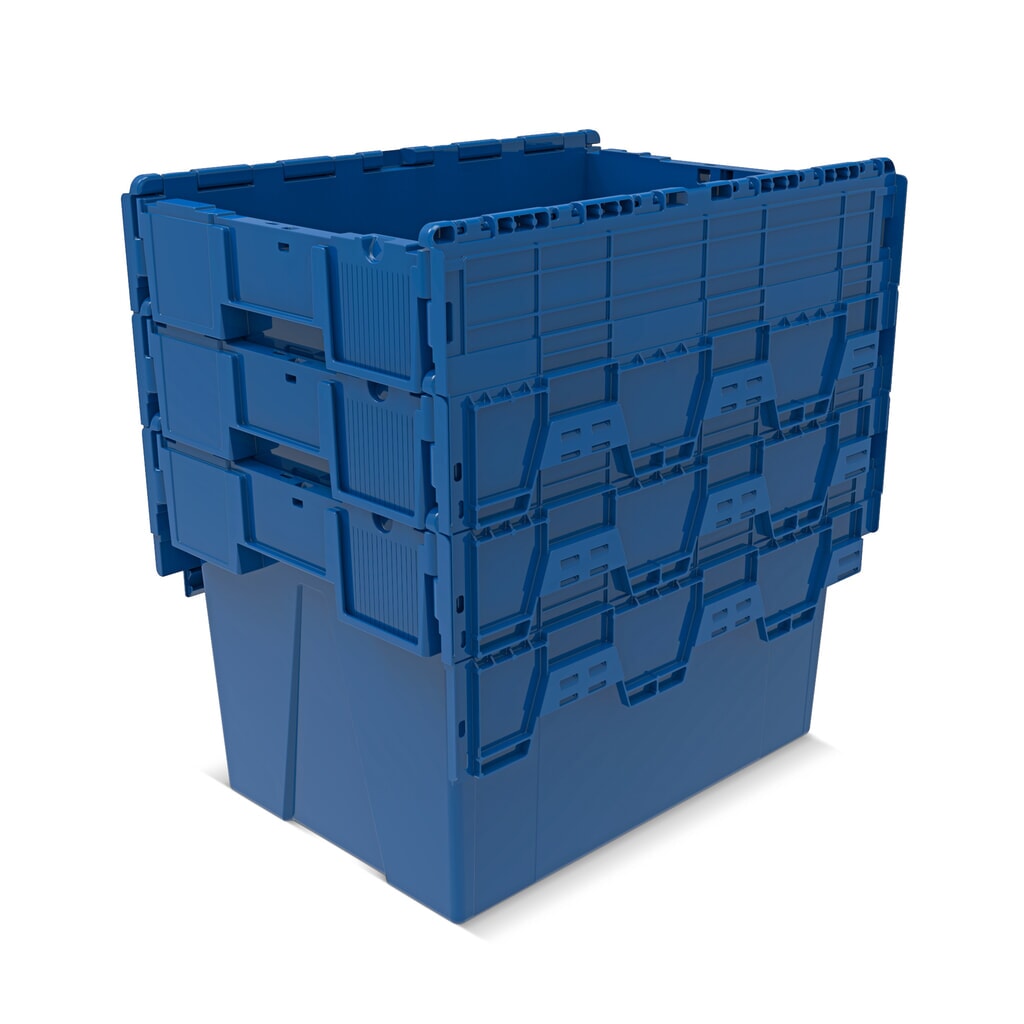Productafbeelding nr. 7: Alpha Eurobox van PP met klapdeksel, gentiaanblauw, 77 liter, hxbxd 400 x 600 x 400 mm