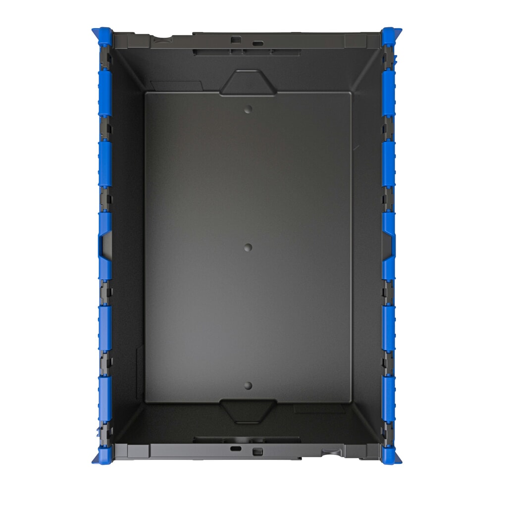 Alpha Eurobox van PP-regranulaat met klapdeksel, zwart/gentiaanblauw, 56 liter, hxbxd 310 x 600 x 400 mm Productafbeelding nr. 3: Alpha Eurobox van PP-regranulaat met klapdeksel, zwart/gentiaanblauw, 56 liter, hxbxd 310 x 600 x 400 mm
