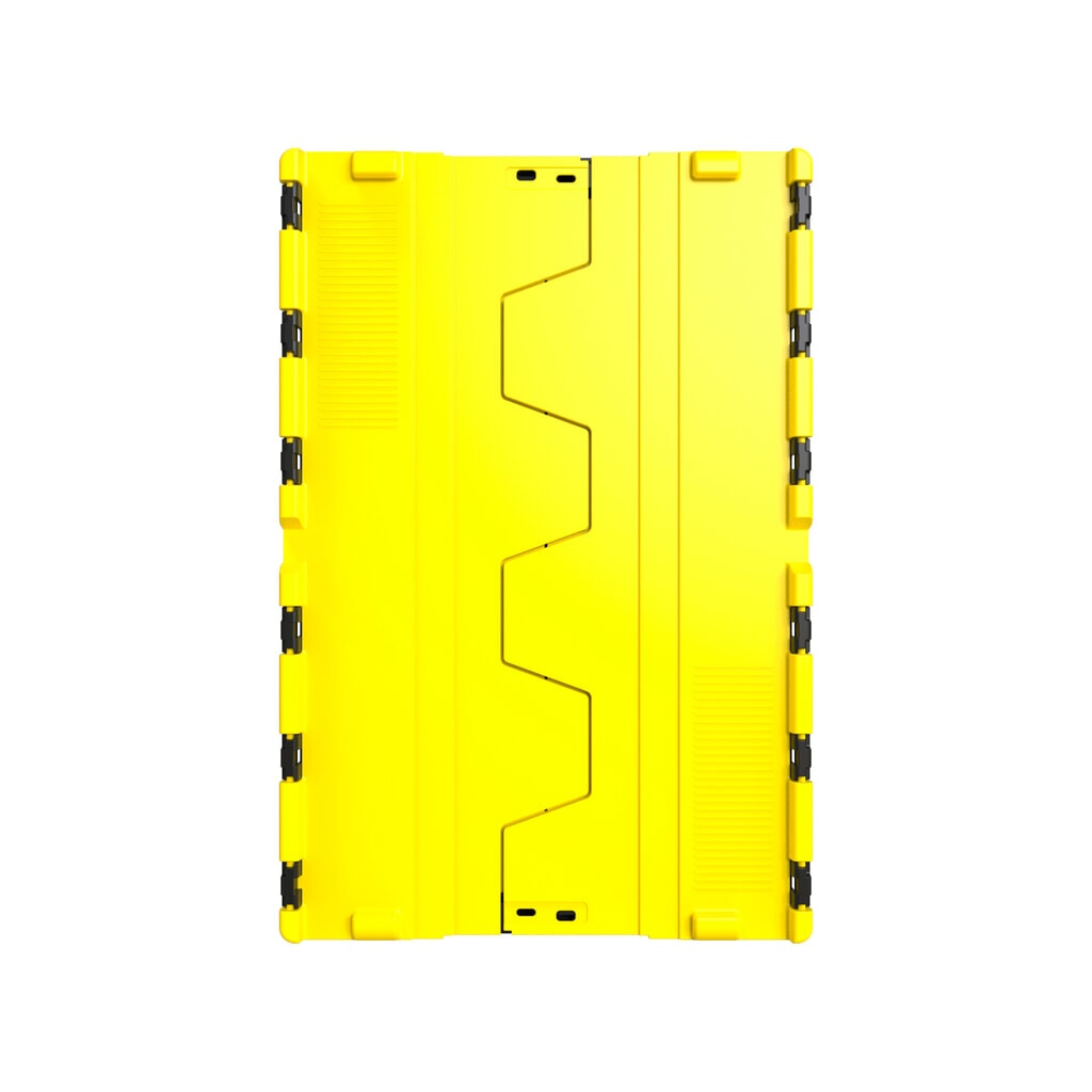 Productafbeelding nr. 2: Alpha Eurobox van PP-regranulaat met klapdeksel, zwart/geel, 77 liter, hxbxd 400 x 600 x 400 mm