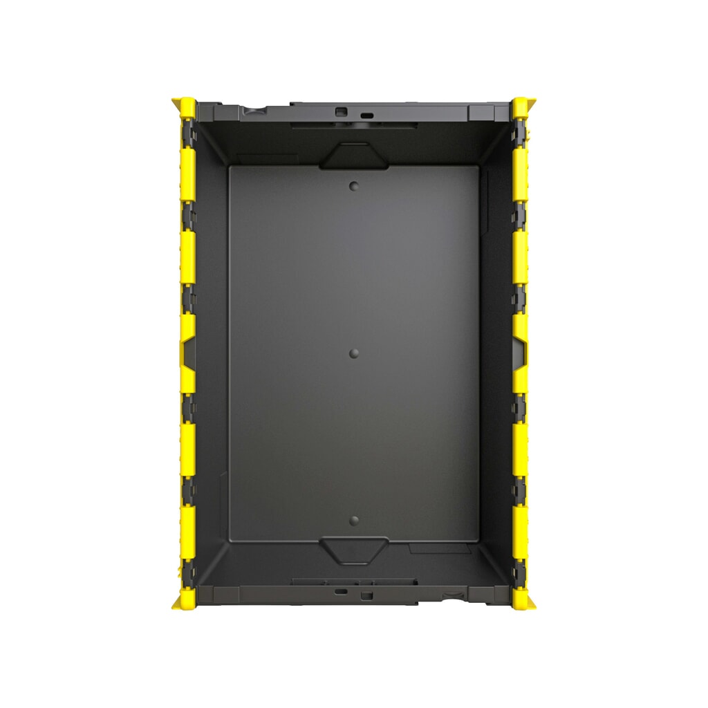 Productafbeelding nr. 3: Alpha Eurobox van PP-regranulaat met klapdeksel, zwart/geel, 77 liter, hxbxd 400 x 600 x 400 mm
