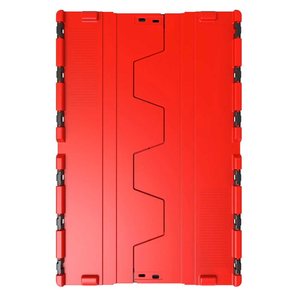 Alpha Eurobox van PP-regranulaat met klapdeksel, zwart/rood, 56 liter, hxbxd 310 x 600 x 400 mm Productafbeelding nr. 2: Alpha Eurobox van PP-regranulaat met klapdeksel, zwart/rood, 56 liter, hxbxd 310 x 600 x 400 mm