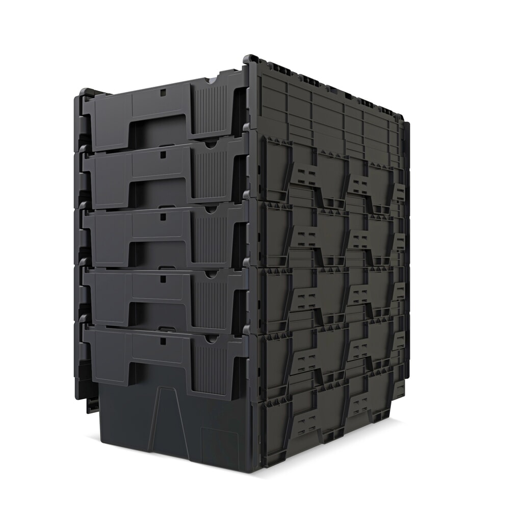 Alpha Eurobox van PP-regranulaat met klapdeksel, zwart, 40 liter, hxbxd 250 x 600 x 400 mm Productafbeelding nr. 8: Alpha Eurobox van PP-regranulaat met klapdeksel, zwart, 40 liter, hxbxd 250 x 600 x 400 mm