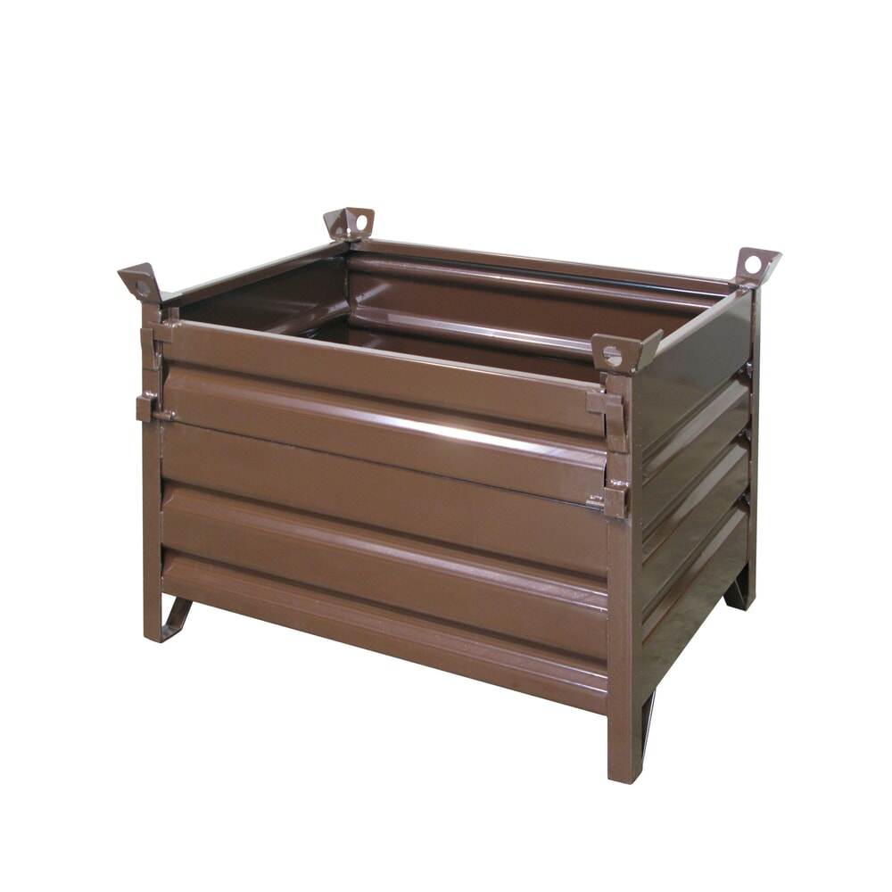 Product afbeelding: Stapelpallet met massieve wand Eichinger®, 1.500 kg, lxbxh 1.000x800x750 mm chocoladebruin