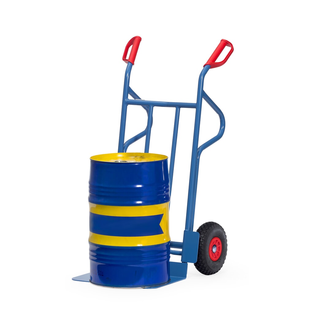 fetra® stapelkar, hoogte 1.200 mm, draagvermogen 350 kg, schep BxD 480 x 300 mm, met opbergbeugels, PU-banden Productafbeelding nr. 4: fetra® stapelkar, hoogte 1.200 mm, draagvermogen 350 kg, schep BxD 480 x 300 mm, met opbergbeugels, PU-banden