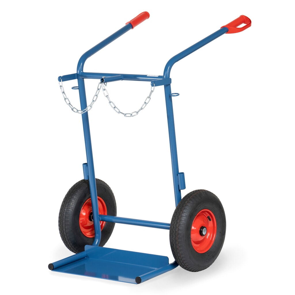 Steekwagen fetra® voor stalen flessen, voor 2 stalen flessen van 40-50 liter, luchtbanden Product afbeelding: Steekwagen fetra® voor stalen flessen, voor 2 stalen flessen van 40-50 liter, luchtbanden