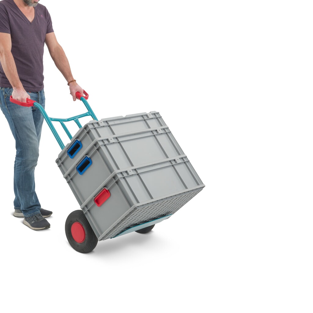 Productafbeelding nr. 7: Steekwagen van stalen buis Ameise®, draagvermogen 250 kg, steekplaat b x d 400 x 150 mm, luchtbanden