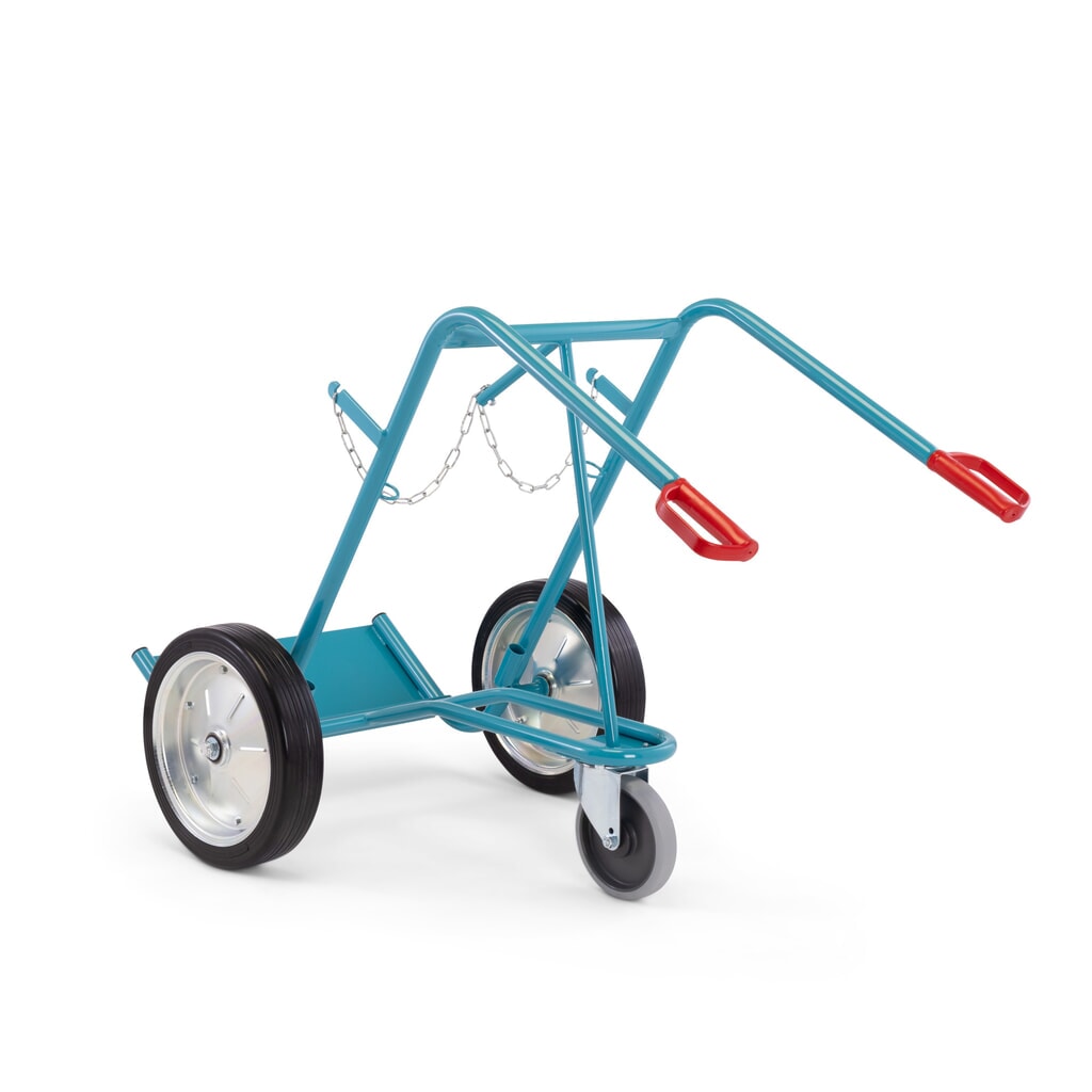 Steekwagen voor stalen gasflessen Ameise®, voor 2 flessen van 40-50 liter, steunwiel, volrubber banden Productafbeelding nr. 5: Steekwagen voor stalen gasflessen Ameise®, voor 2 flessen van 40-50 liter, steunwiel, volrubber banden