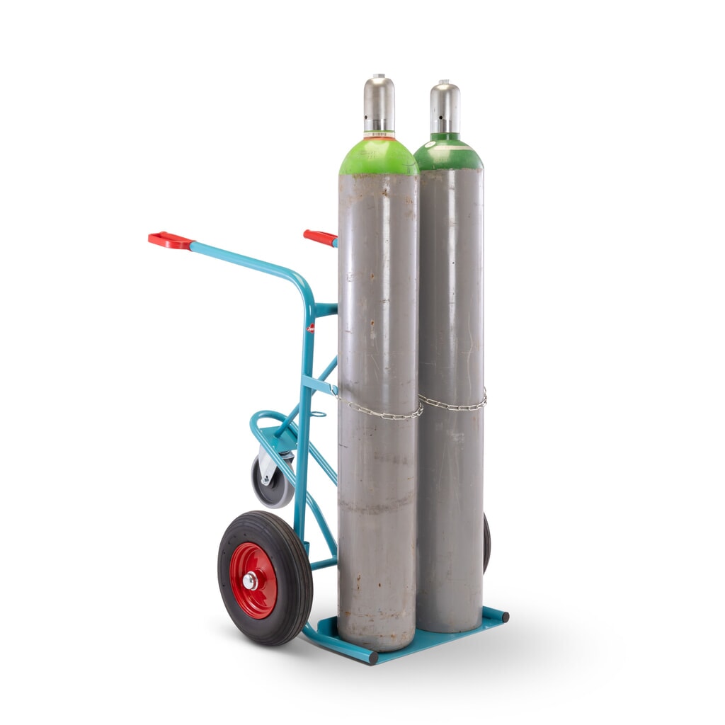 Steekwagen voor stalen gasflessen Ameise®, voor 2 flessen van 40-50 liter, steunwiel, luchtbanden Productafbeelding nr. 5: Steekwagen voor stalen gasflessen Ameise®, voor 2 flessen van 40-50 liter, steunwiel, luchtbanden