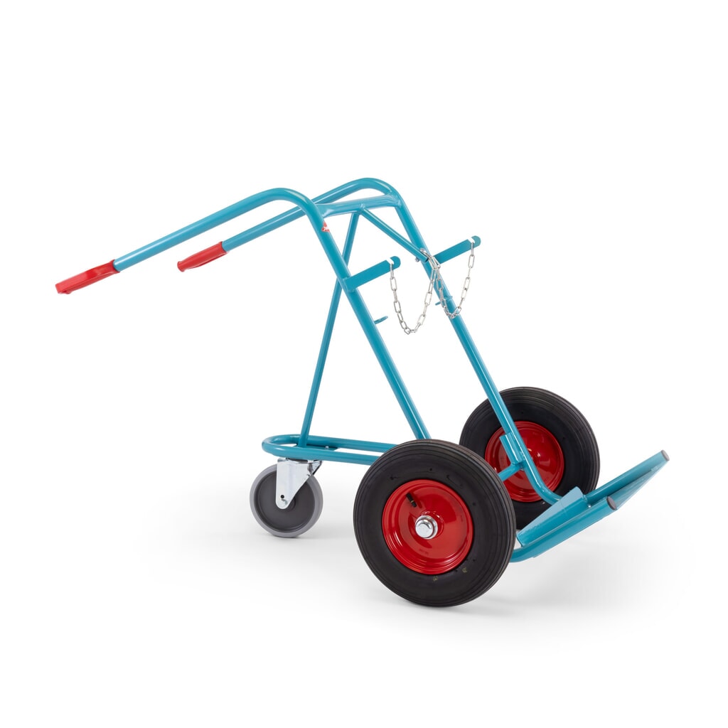 Steekwagen voor stalen gasflessen Ameise®, voor 2 flessen van 40-50 liter, steunwiel, luchtbanden Productafbeelding nr. 6: Steekwagen voor stalen gasflessen Ameise®, voor 2 flessen van 40-50 liter, steunwiel, luchtbanden