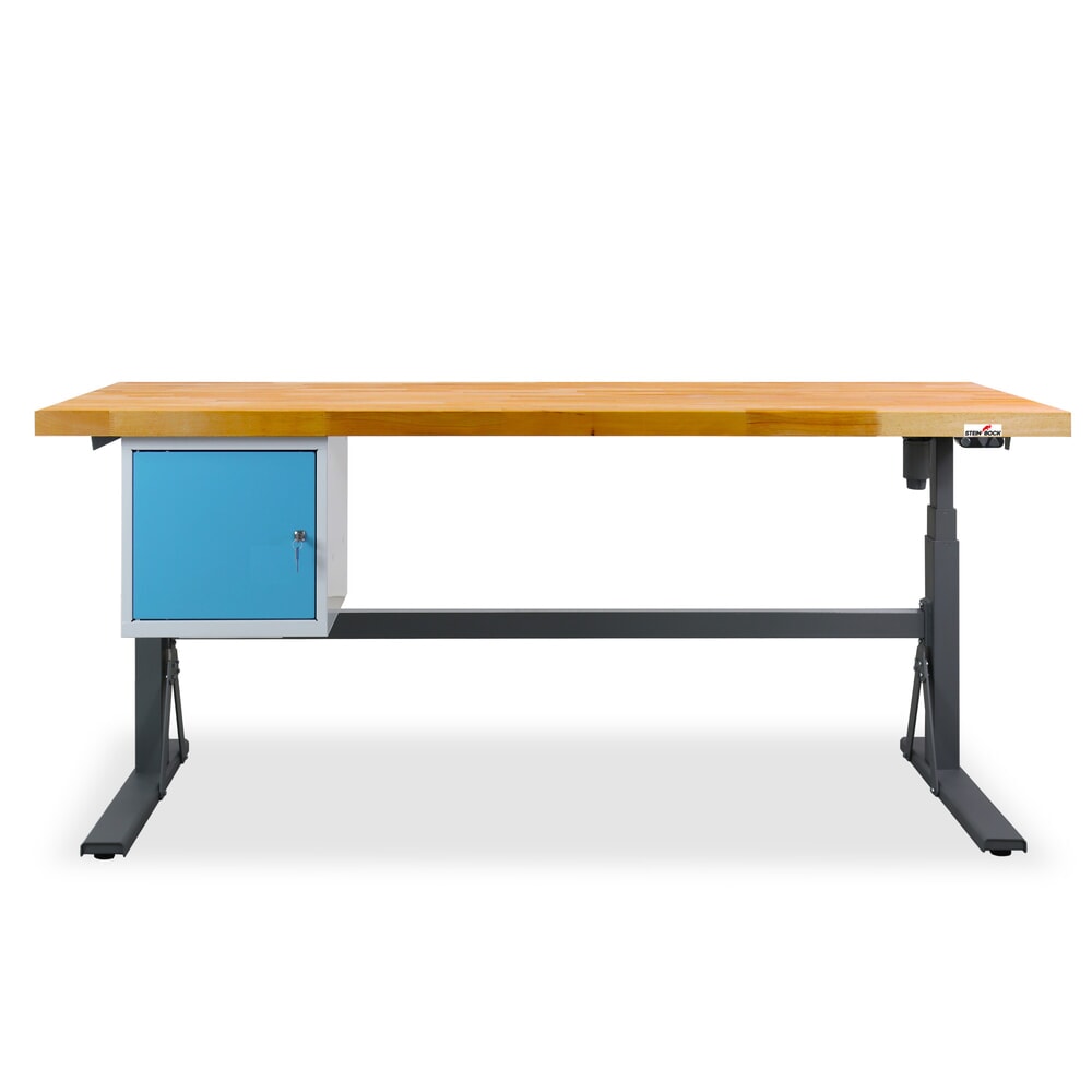 Product afbeelding: Elektrisch in hoogte verstelbare werkbank Steinbock® e-Adjust, met onderbouwkast, hxbxd 700-1.170 x 2.000 x 750 mm, draagvermogen 350 kg