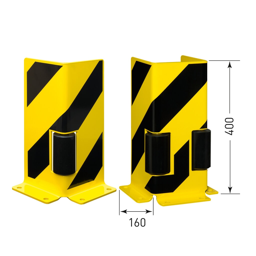 Productafbeelding nr. 5: Aanrijbescherming met geleidingsrol, hoekprofiel, hxbxd 400 x 160 x 160 mm