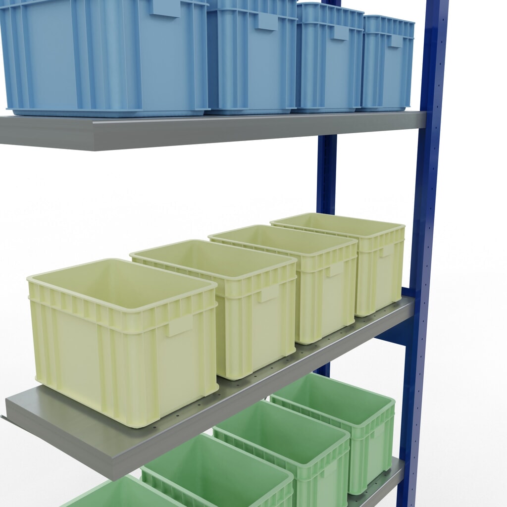Legbordrek SCHULTE inhaakmontage, aanbouwelement, schapbelasting 330 kg, gentiaanblauw/verzinkt, h x b x d 2.500 x 1.000 x 300 mm Productafbeelding nr. 4: Legbordrek SCHULTE inhaakmontage, aanbouwelement, schapbelasting 330 kg, gentiaanblauw/verzinkt, h x b x d 2.500 x 1.000 x 300 mm