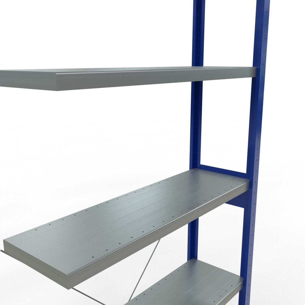 Productafbeelding nr. 5: Legbordrek SCHULTE inhaakmontage, aanbouwelement, schapbelasting 330 kg, gentiaanblauw/verzinkt, h x b x d 2.500 x 1.000 x 300 mm