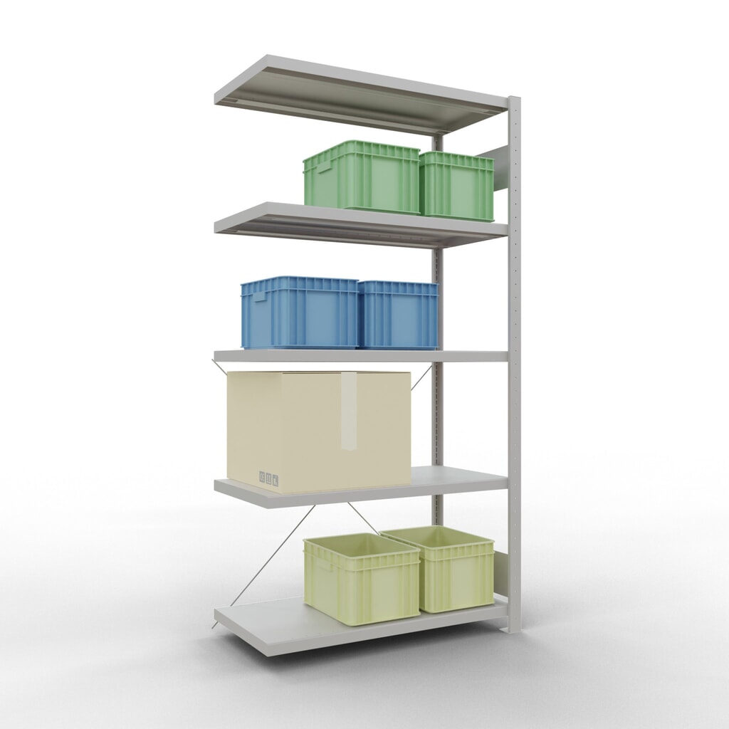 Productafbeelding nr. 3: Legbordrek SCHULTE steekmontage, AE, VL 330 kg, lichtgrijs, hxbxd 2.000 x 1.000 x 500 mm