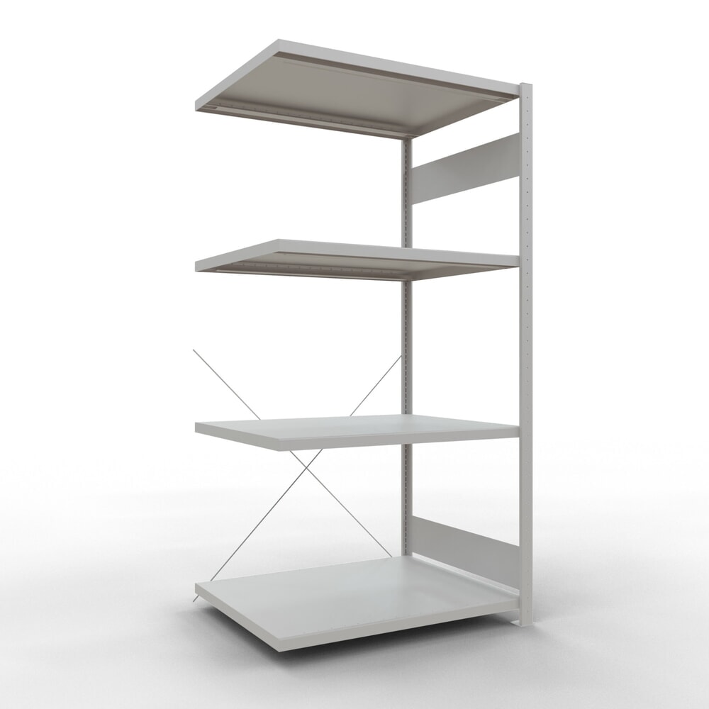 Product afbeelding: Legbordrek SCHULTE steekmontage, AE, VL 330 kg, lichtgrijs, hxbxd 2.000 x 1.000 x 800 mm