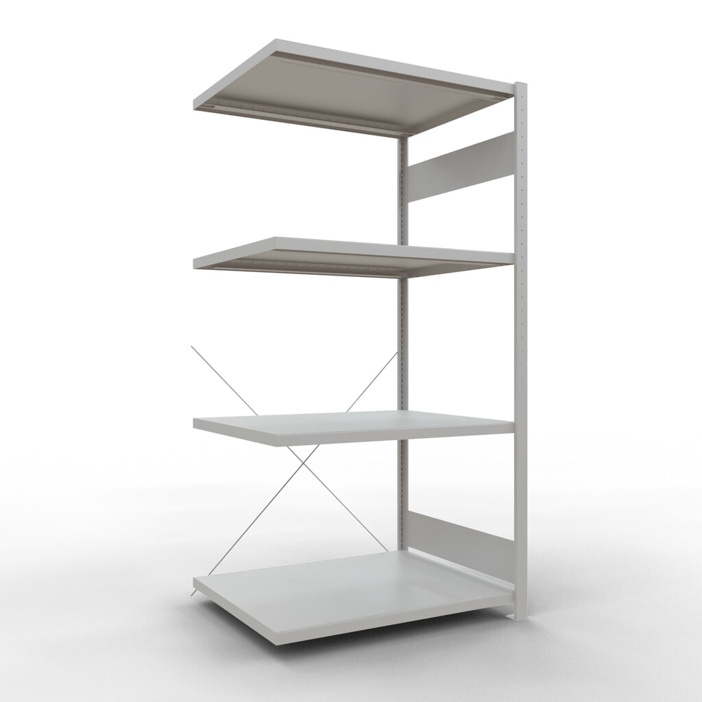 Product afbeelding: Legbordrek SCHULTE steekmontage, AE, VL 330 kg, lichtgrijs, hxbxd 2.000 x 1.000 x 800 mm