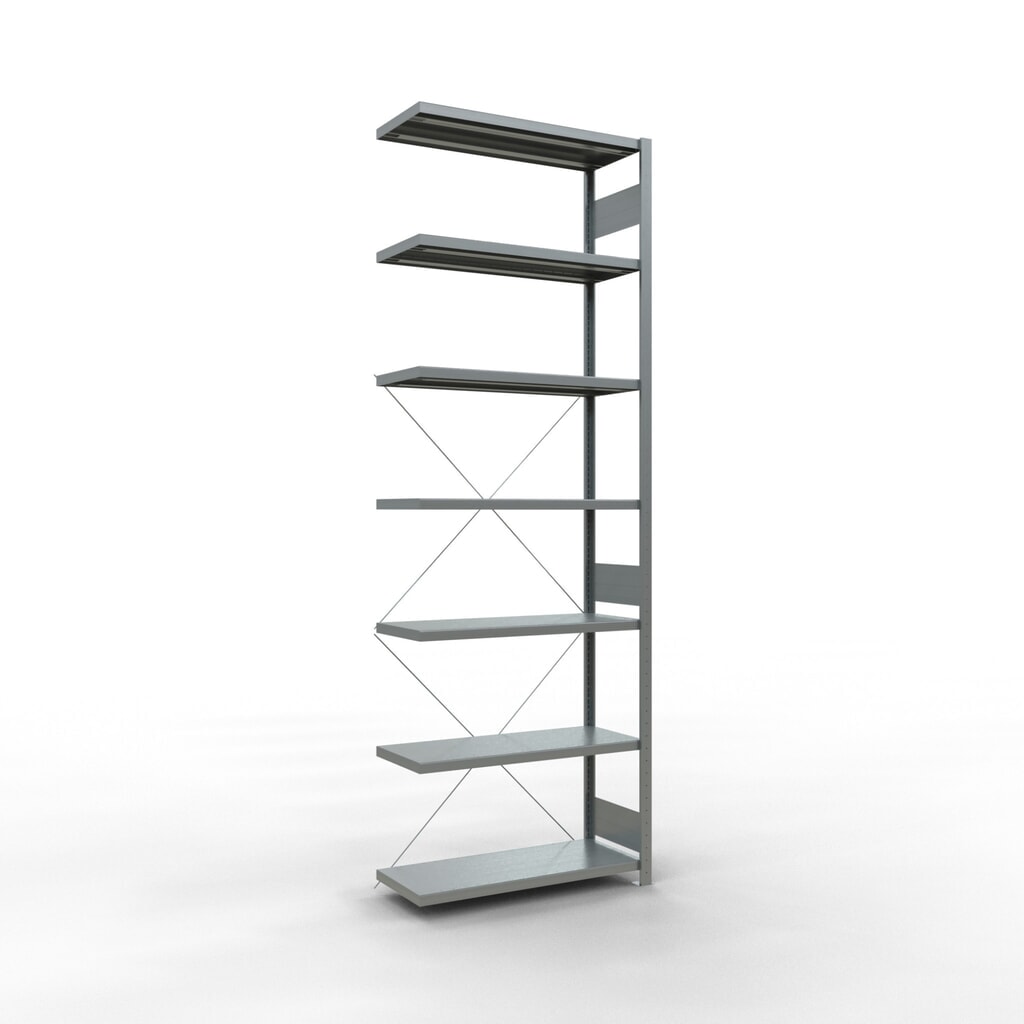 Product afbeelding: Legbordrek SCHULTE steekmontage, AE, VL 330 kg, verzinkt, hxbxd 3.000 x 1.000 x 400 mm