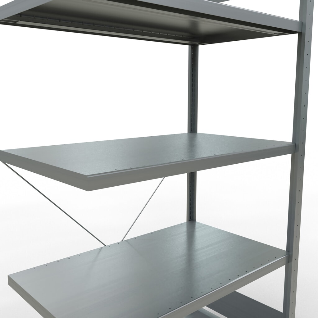 Legbordrek SCHULTE steekmontage, AE, VL 330 kg, verzinkt, hxbxd 2.000 x 1.000 x 600 mm Productafbeelding nr. 5: Legbordrek SCHULTE steekmontage, AE, VL 330 kg, verzinkt, hxbxd 2.000 x 1.000 x 600 mm