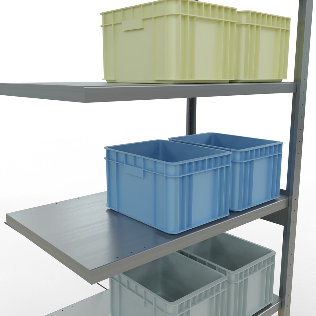 Productafbeelding nr. 4: Legbordrek SCHULTE inhaakmontage, aanbouwelement, schapbelasting 330 kg, verzinkt, h x b x d 2.500 x 1.000 x 600 mm