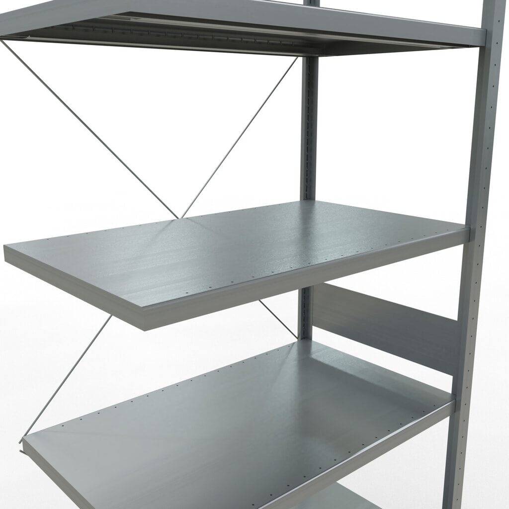 Productafbeelding nr. 5: Legbordrek SCHULTE inhaakmontage, aanbouwelement, schapbelasting 330 kg, verzinkt, h x b x d 3.000 x 1.000 x 600 mm