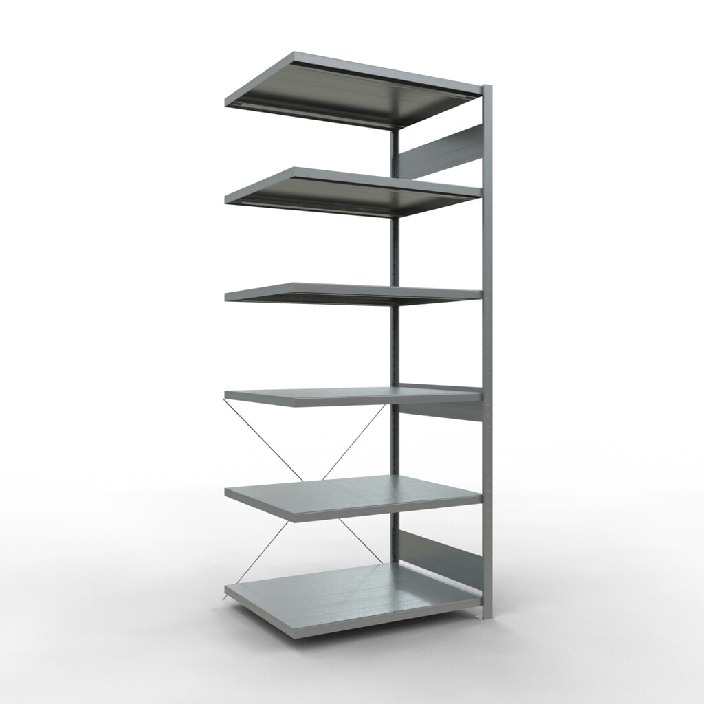 Product afbeelding: Legbordrek SCHULTE steekmontage, AE, VL 330 kg, verzinkt, hxbxd 2.500 x 1.000 x 800 mm