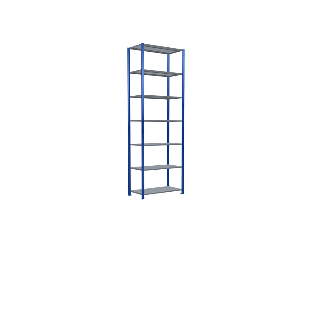 Legbordrek SCHULTE, gentiaanblauw / verzinkt, vaklast 330 kg, hxbxd 3.000 x 1.060 x 536 mm Productafbeelding nr. 2: Legbordrek SCHULTE, gentiaanblauw / verzinkt, vaklast 330 kg, hxbxd 3.000 x 1.060 x 536 mm