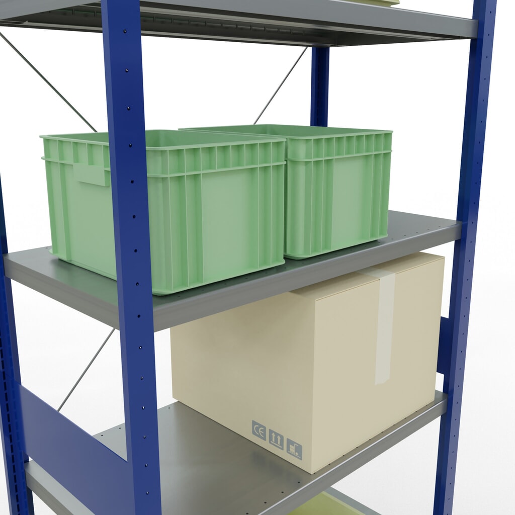 Productafbeelding nr. 4: Legbordrek SCHULTE, gentiaanblauw / verzinkt, vaklast 330 kg, hxbxd 3.000 x 1.060 x 536 mm