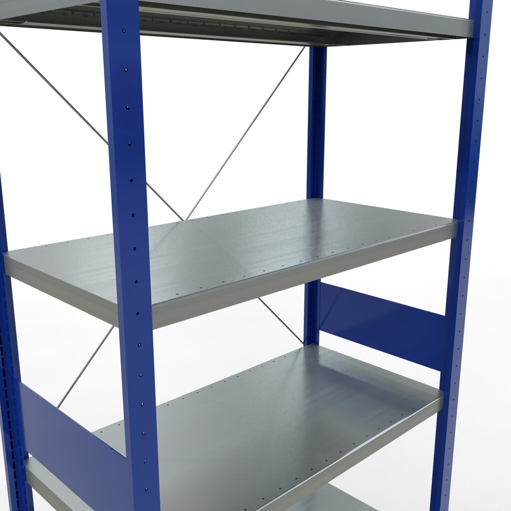 Productafbeelding nr. 5: Legbordrek SCHULTE, gentiaanblauw / verzinkt, vaklast 330 kg, hxbxd 3.000 x 1.060 x 536 mm
