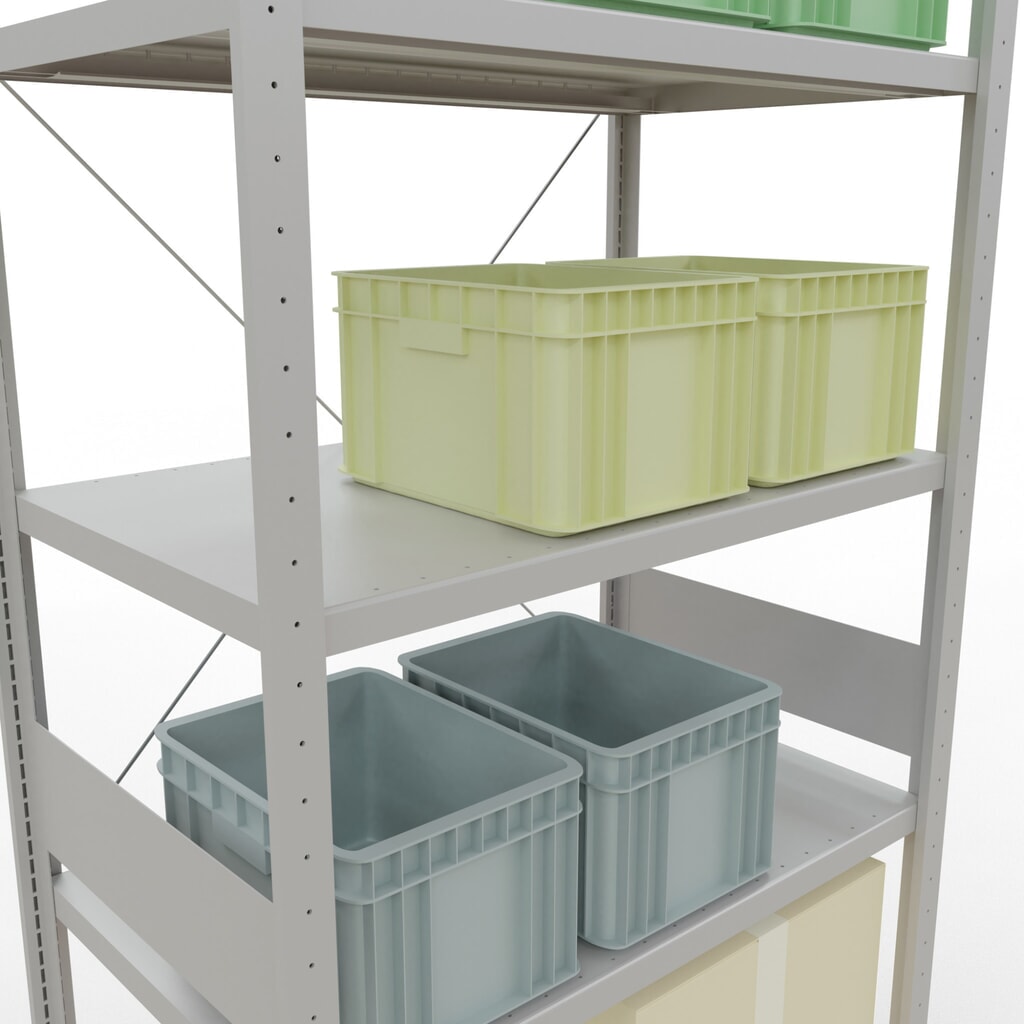 Productafbeelding nr. 4: Legbordrek SCHULTE, lichtgrijs, vaklast 330 kg, hxbxd 3.000 x 1.060 x 636 mm