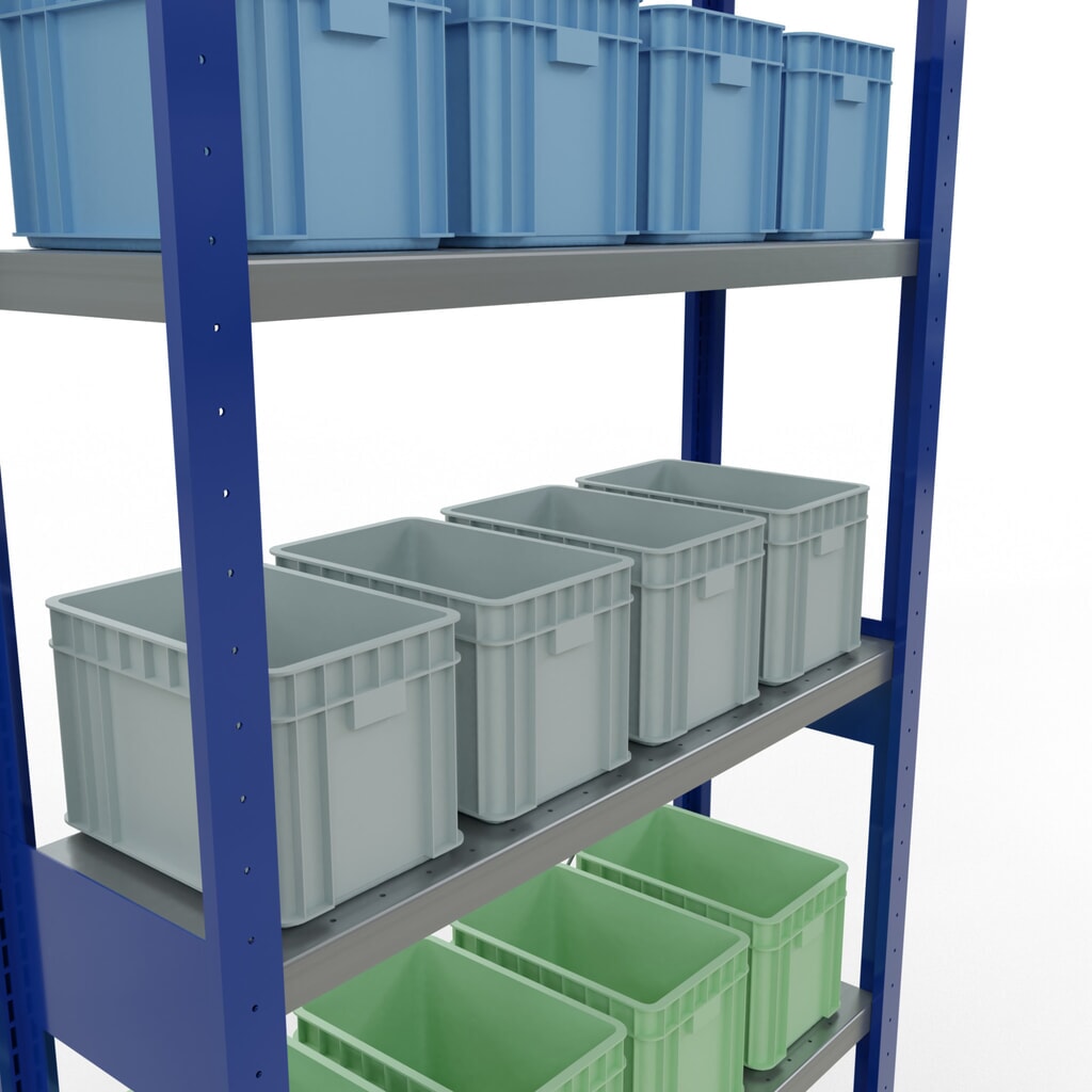 Productafbeelding nr. 4: Legbordrek SCHULTE, gentiaanblauw / verzinkt, vaklast 330 kg, hxbxd 2.500 x 1.060 x 336 mm