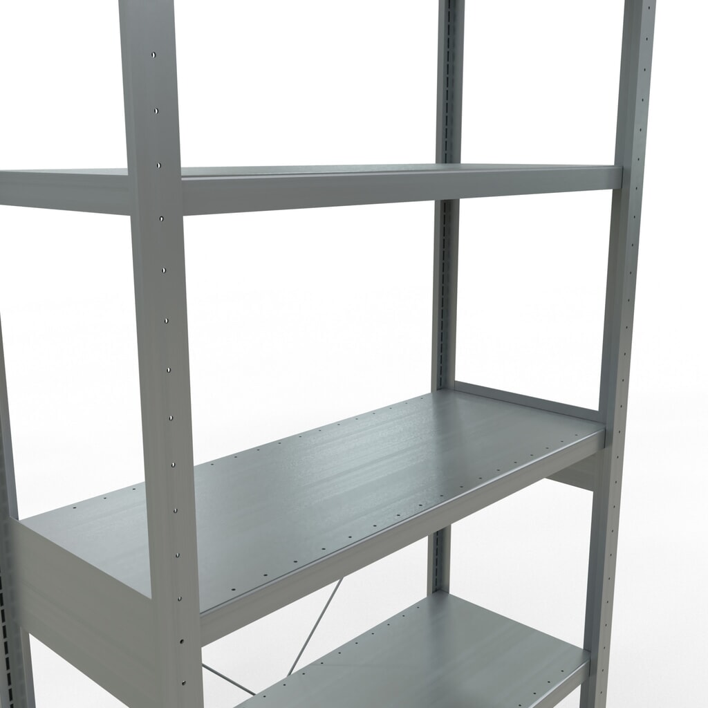 Legbordrek SCHULTE, verzinkt, vaklast 330 kg, hxbxd 2.500 x 1.060 x 436 mm Productafbeelding nr. 5: Legbordrek SCHULTE, verzinkt, vaklast 330 kg, hxbxd 2.500 x 1.060 x 436 mm