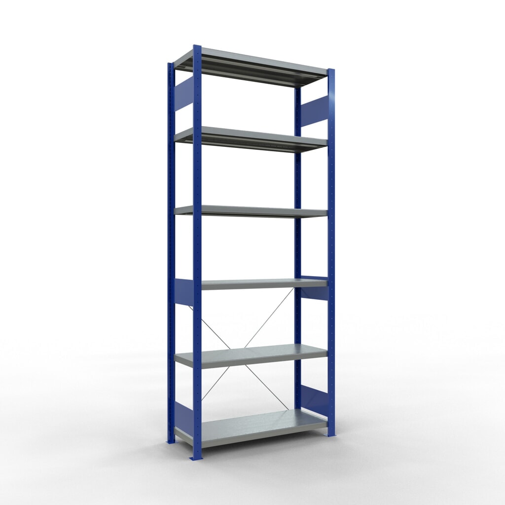 Product afbeelding: Legbordrek SCHULTE, gentiaanblauw / verzinkt, vaklast 330 kg, hxbxd 2.500 x 1.060 x 436 mm