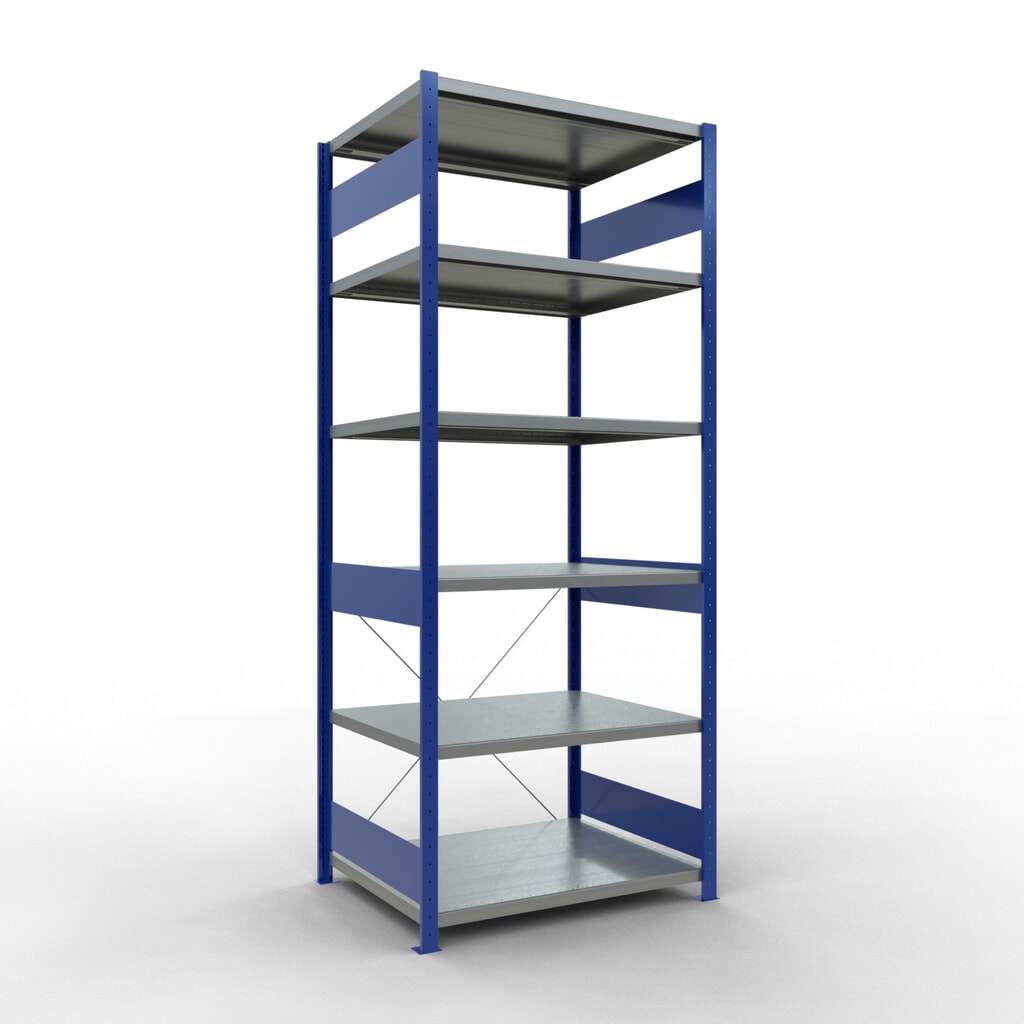 Legbordrek SCHULTE, gentiaanblauw / verzinkt, vaklast 330 kg, hxbxd 2.500 x 1.060 x 836 mm Product afbeelding: Legbordrek SCHULTE, gentiaanblauw / verzinkt, vaklast 330 kg, hxbxd 2.500 x 1.060 x 836 mm