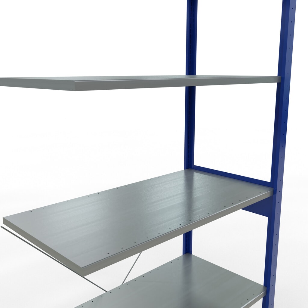 Productafbeelding nr. 2: Legbordrek SCHULTE steeksysteem, AE, VL 150 kg, gentiaanblauw / verzinkt, hxbxd 2.500 x 1.000 x 500 mm