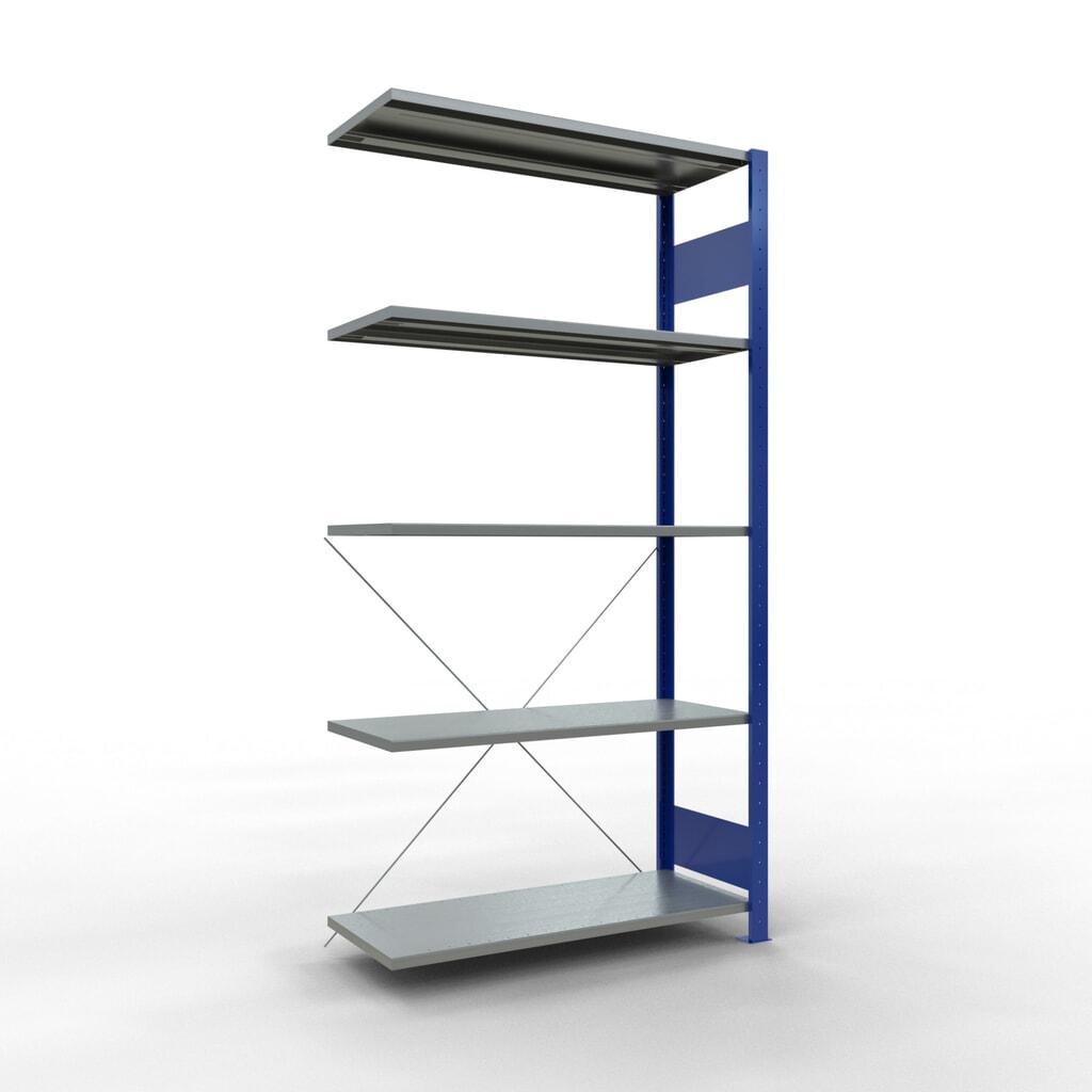 Legbordrek SCHULTE steeksysteem, AE, VL 150 kg, gentiaanblauw / verzinkt, hxbxd 2.000 x 1.000 x 400 mm Product afbeelding: Legbordrek SCHULTE steeksysteem, AE, VL 150 kg, gentiaanblauw / verzinkt, hxbxd 2.000 x 1.000 x 400 mm