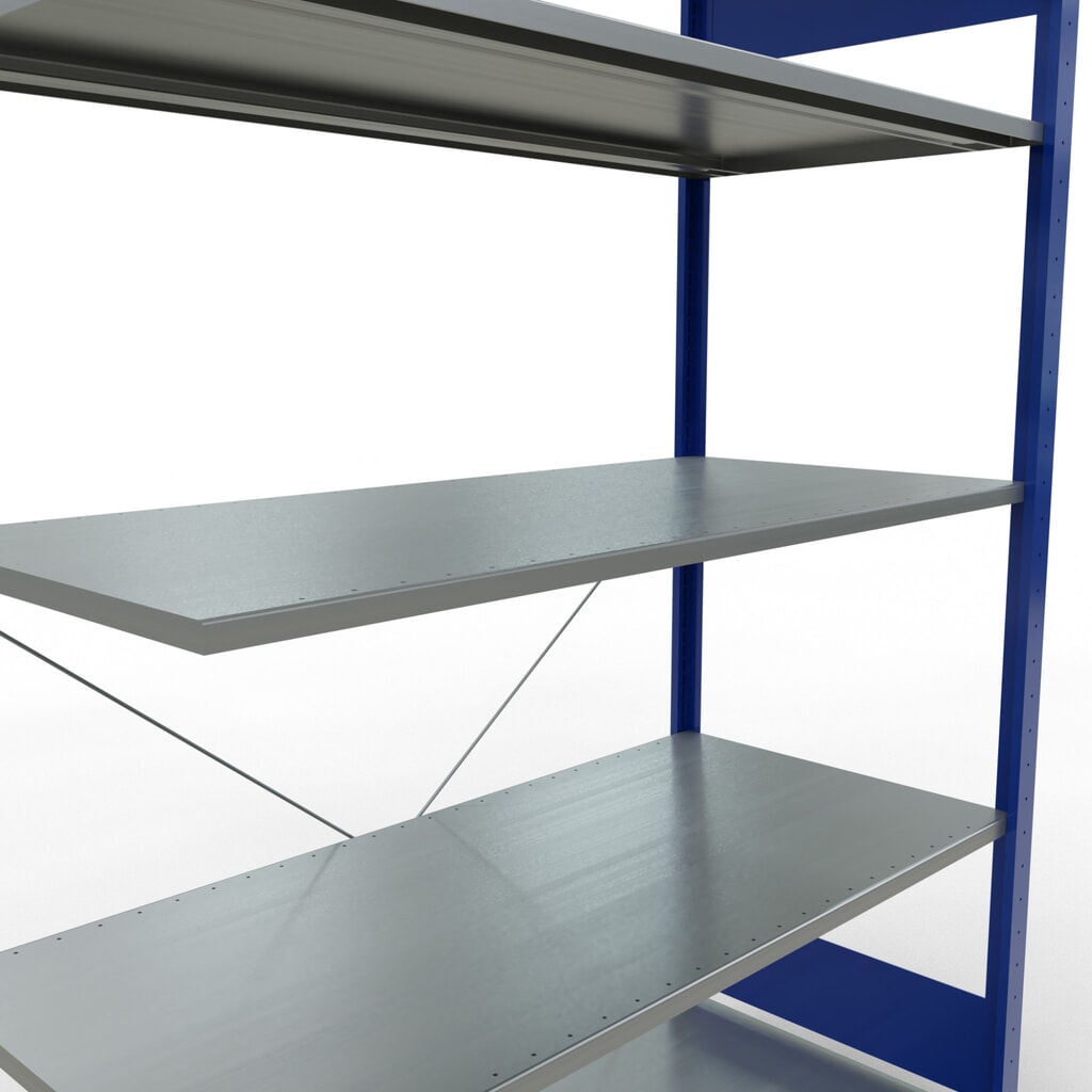 Productafbeelding nr. 5: Legbordrek SCHULTE steeksysteem, AE, VL 150 kg, gentiaanblauw / verzinkt, hxbxd 2.000 x 1.300 x 600 mm