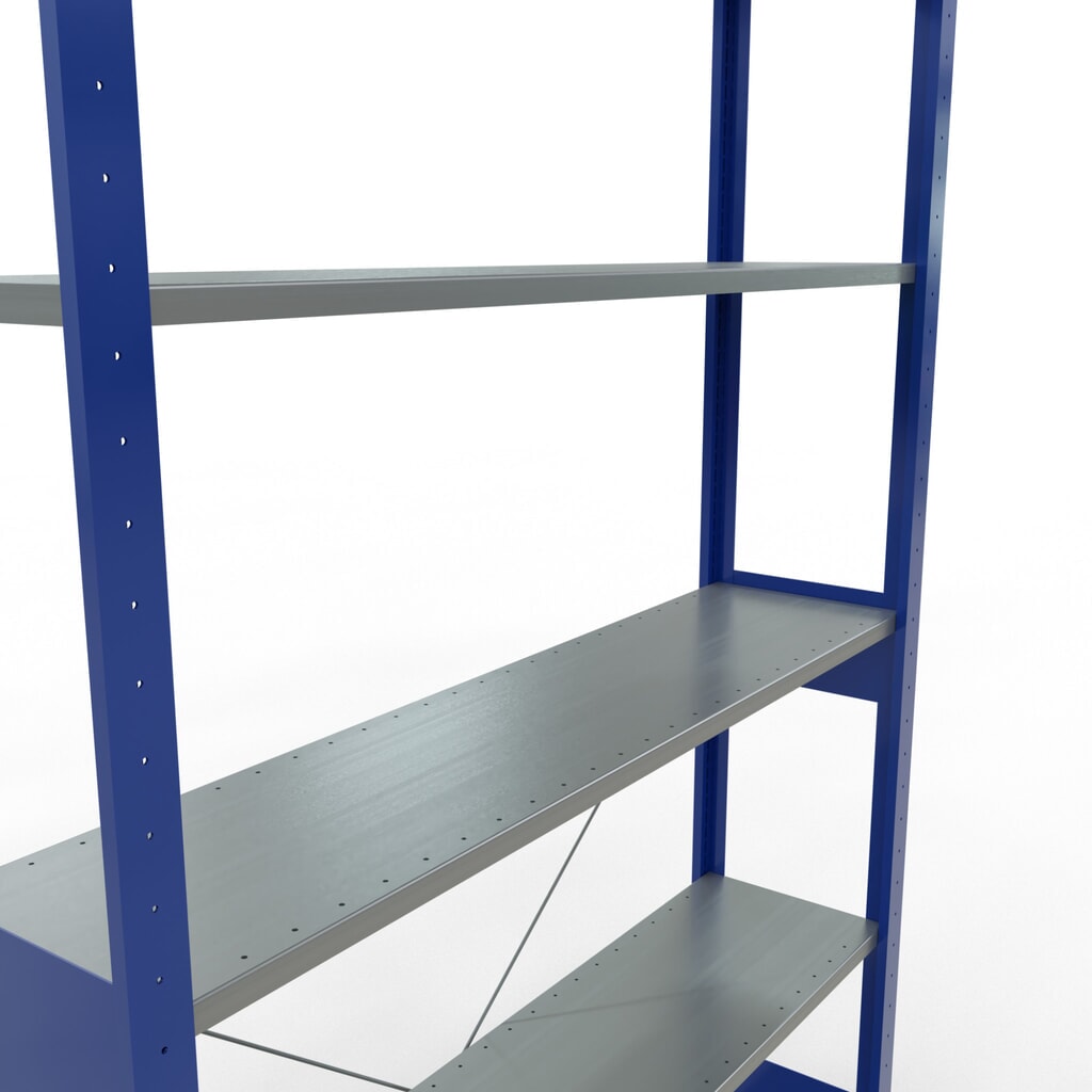 Productafbeelding nr. 2: Legbordrek SCHULTE, gentiaanblauw / verzinkt, vaklast 150 kg, hxbxd 2.500 x 1.360 x 336 mm