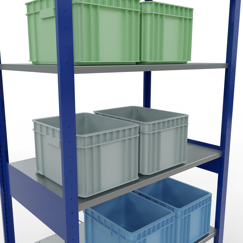 Productafbeelding nr. 3: Legbordrek SCHULTE, gentiaanblauw / verzinkt, vaklast 150 kg, hxbxd 2.500 x 1.060 x 636 mm