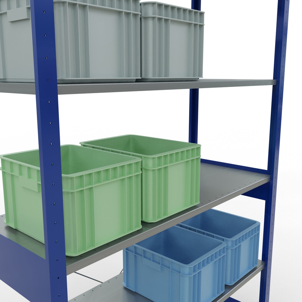 Productafbeelding nr. 4: Legbordrek SCHULTE, gentiaanblauw / verzinkt, vaklast 150 kg, hxbxd 2.500 x 1.360 x 536 mm