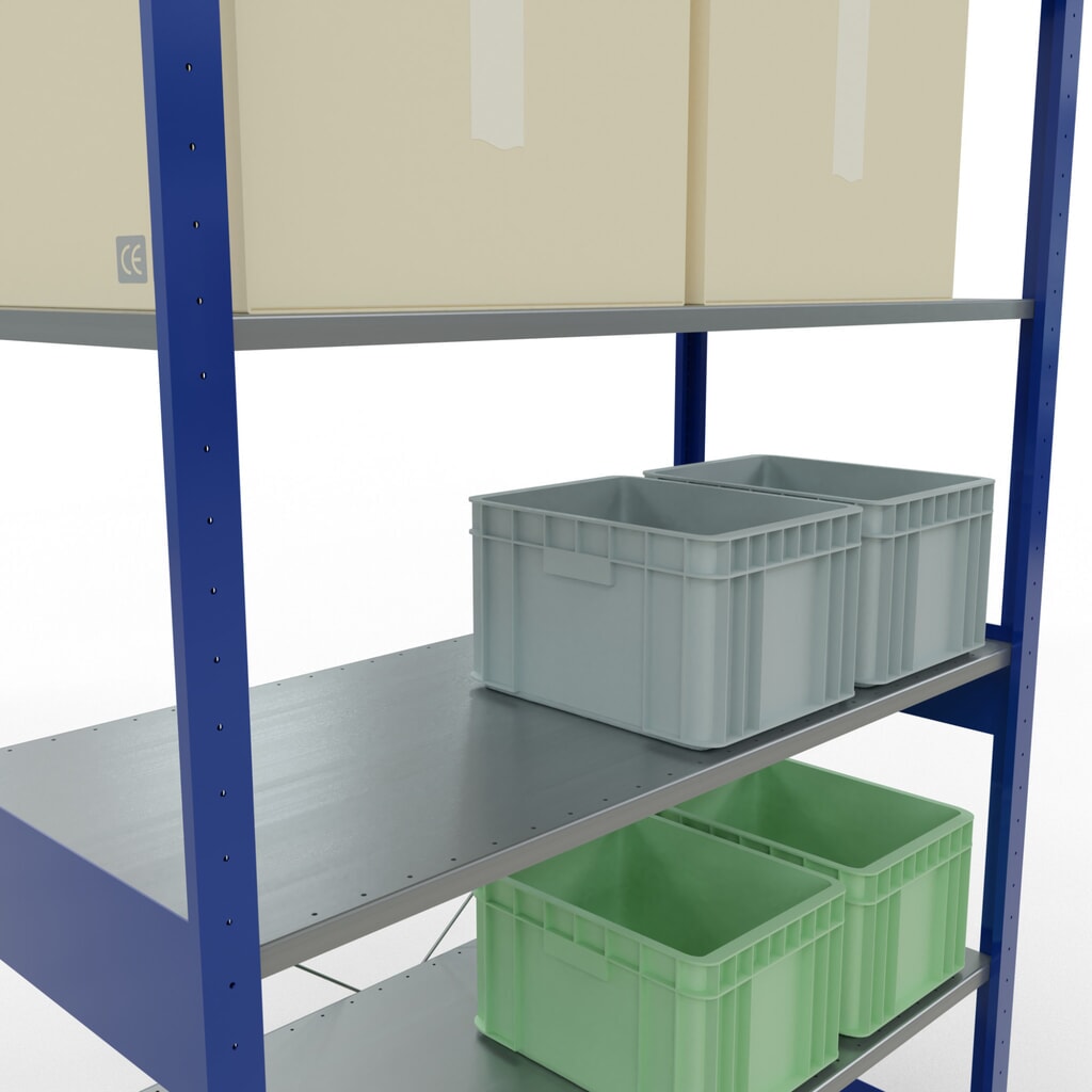 Productafbeelding nr. 4: Legbordrek SCHULTE, gentiaanblauw / verzinkt, vaklast 150 kg, hxbxd 2.500 x 1.360 x 636 mm