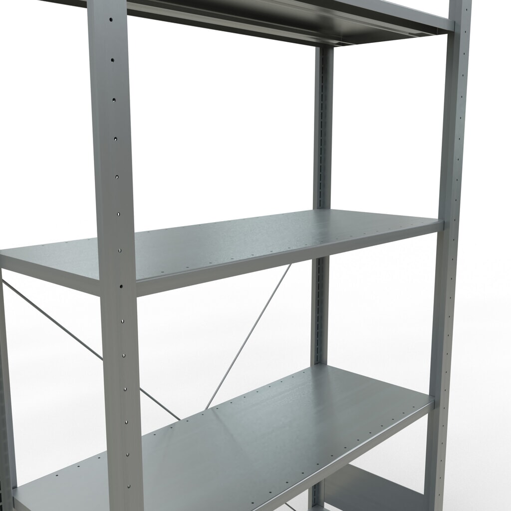 Productafbeelding nr. 5: Legbordrek SCHULTE, verzinkt, met 5 legborden van plaatstaal, vaklast 150 kg, hxbxd 2.000 x 1.060 x 436 mm