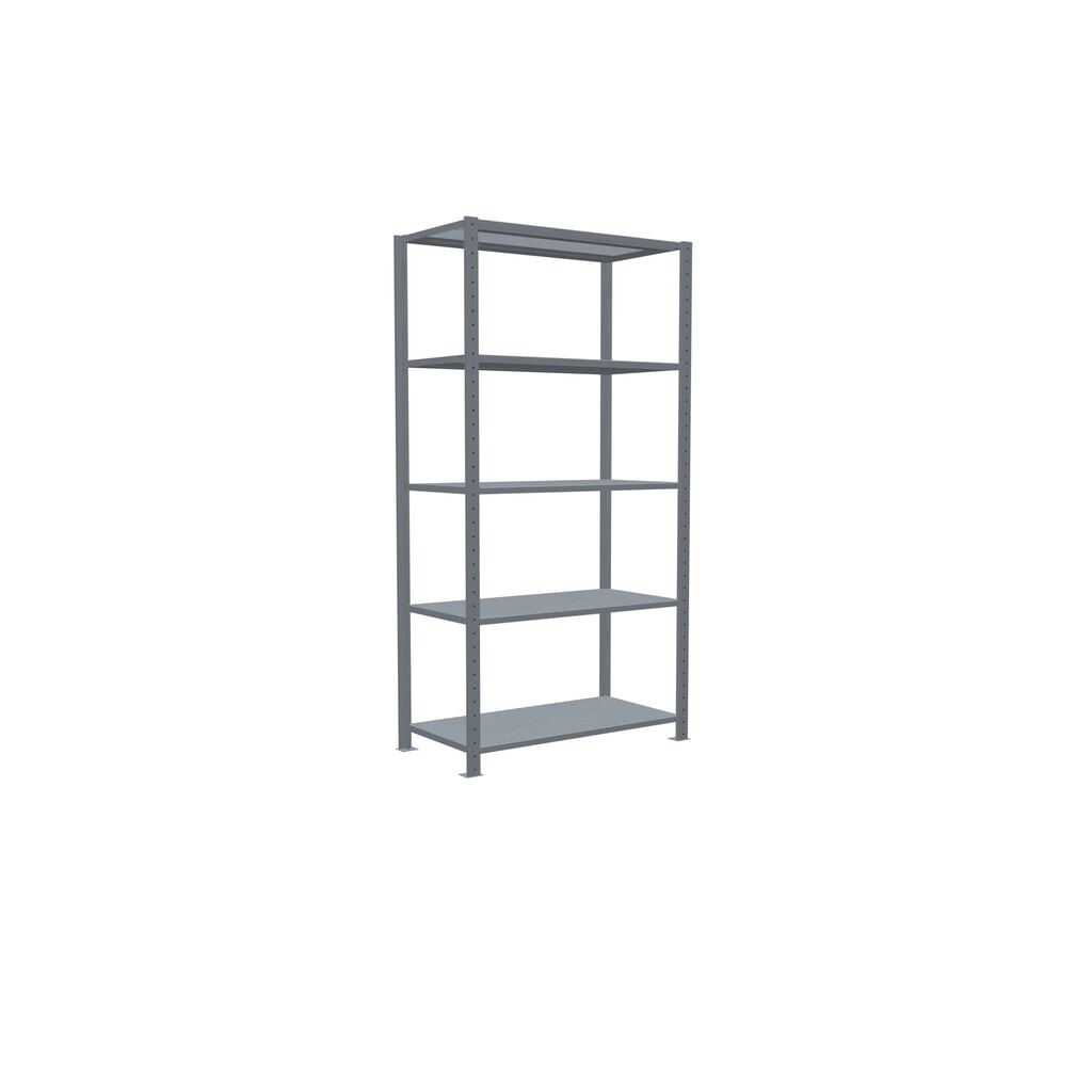 Productafbeelding nr. 2: Legbordrek SCHULTE, verzinkt, met 5 legborden van plaatstaal, vaklast 150 kg, hxbxd 2.000 x 1.060 x 536 mm