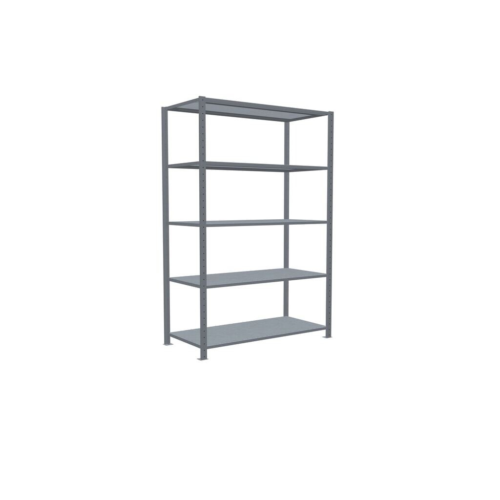 Legbordrek SCHULTE, verzinkt, met 5 legborden van plaatstaal, vaklast 150 kg, hxbxd 2.000 x 1.360 x 636 mm Productafbeelding nr. 2: Legbordrek SCHULTE, verzinkt, met 5 legborden van plaatstaal, vaklast 150 kg, hxbxd 2.000 x 1.360 x 636 mm
