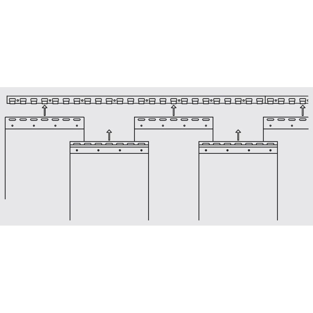 Strokengordijn voor binnen, stroken lengte 2.000 mm, overlapping 36 mm Productafbeelding nr. 2: Strokengordijn voor binnen, stroken lengte 2.000 mm, overlapping 36 mm
