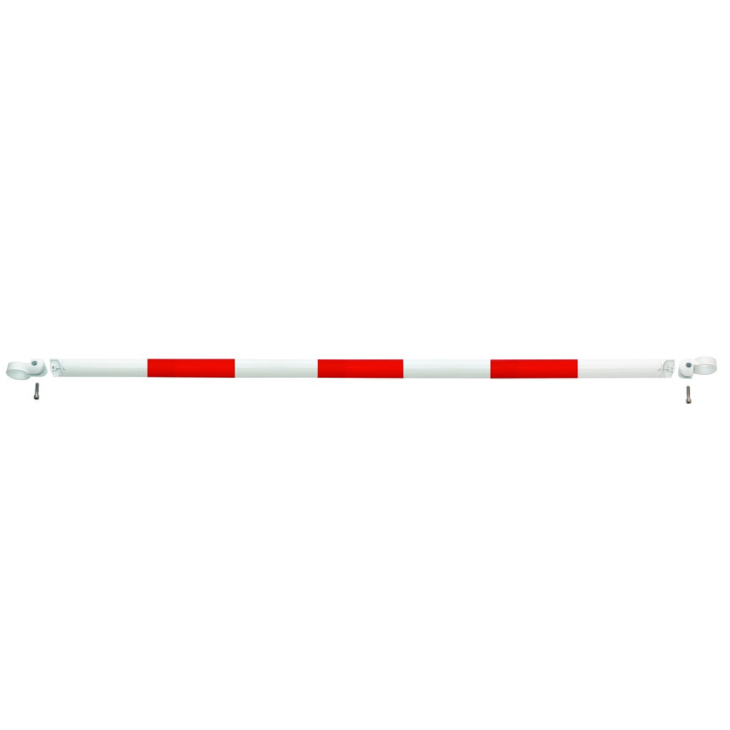 Systeemleuning MORION, dwarsbuis, Ø 60 mm, lengte 2.000 mm, rastermaat 2.170 mm, thermisch verzinkt en gelakt, rood/wit Product afbeelding: Systeemleuning MORION, dwarsbuis, Ø 60 mm, lengte 2.000 mm, rastermaat 2.170 mm, thermisch verzinkt en gelakt, rood/wit