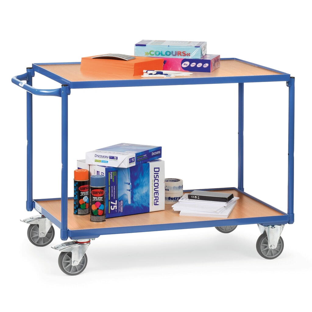 Productafbeelding nr. 3: Tafelwagen fetra®, draagvermogen 300 kg, 2 etages van 1.200 x 800 mm, horizontale duwbeugel