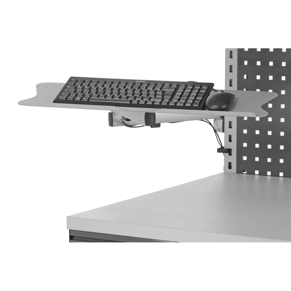 Productafbeelding nr. 2: Toetsenbord- en muisplank met zwenkarm voor Rocholz paktafelsysteem, hxbxd 200 x 100 x 455 mm