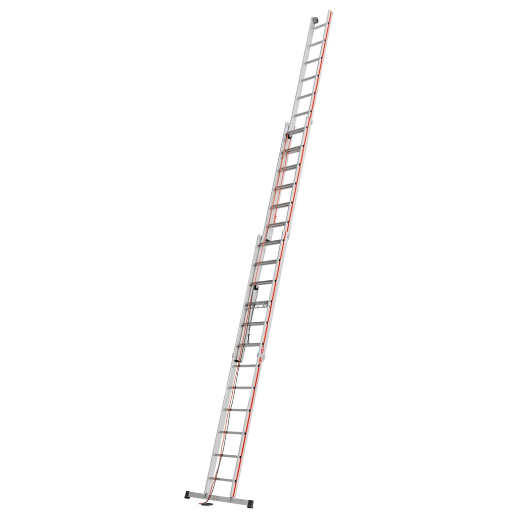 Product afbeelding: Touwoptrekladder HYMER, voor aanleunen, 3-delig, totale lengte 8,34 m
