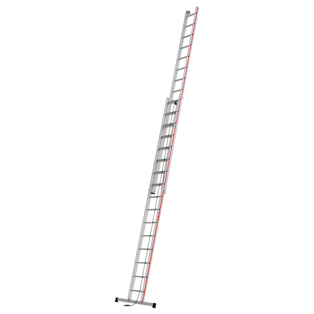Touwoptrekladder HYMER, voor aanleunen, 2-delig, totale lengte 8,02 m Product afbeelding: Touwoptrekladder HYMER, voor aanleunen, 2-delig, totale lengte 8,02 m