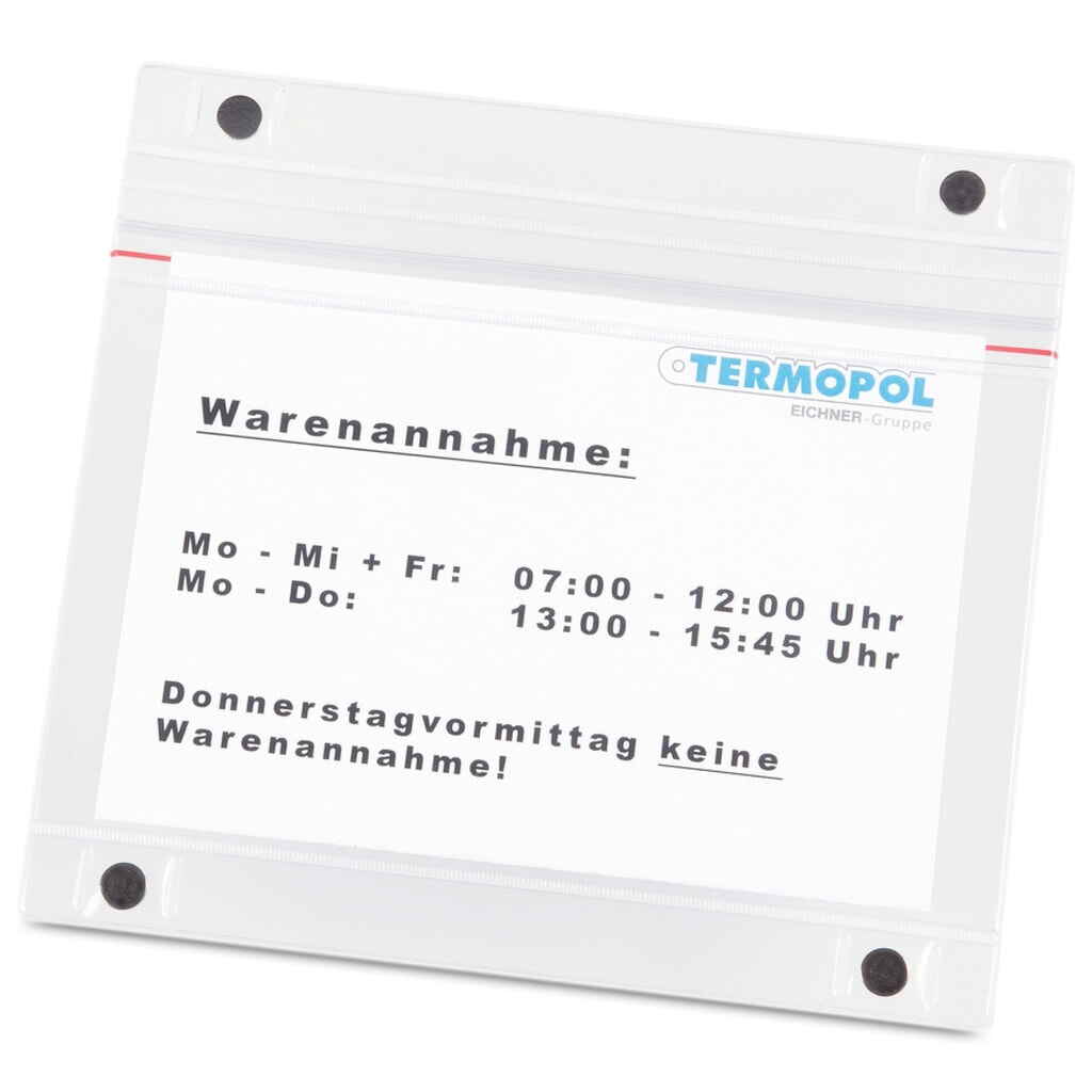 Transparante hoes met magneetstrook DIN A5, liggend, 5 stuks/VE Productafbeelding nr. 1: Transparante hoes met magneetstrook DIN A5, liggend, 5 stuks/VE